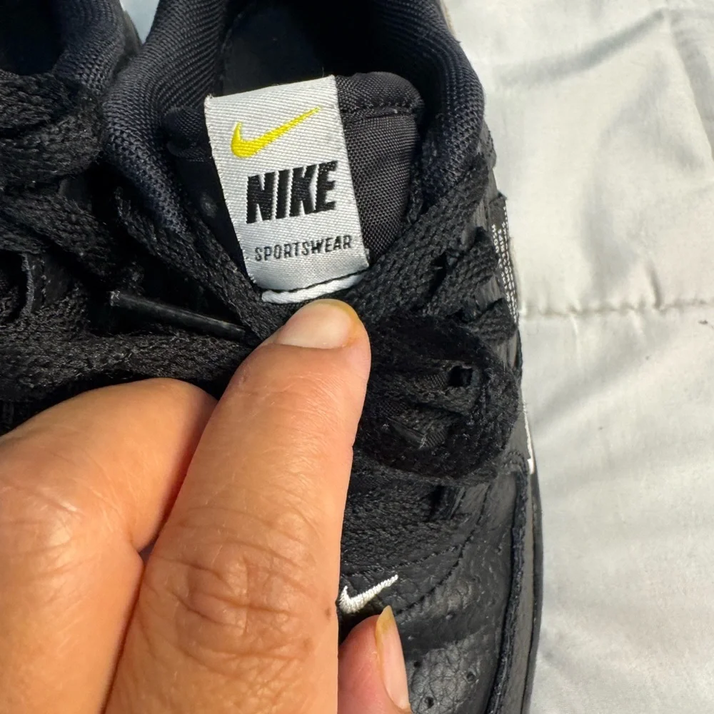 Nike Court Borough Low Black White Kids Size 13C AV4732-001